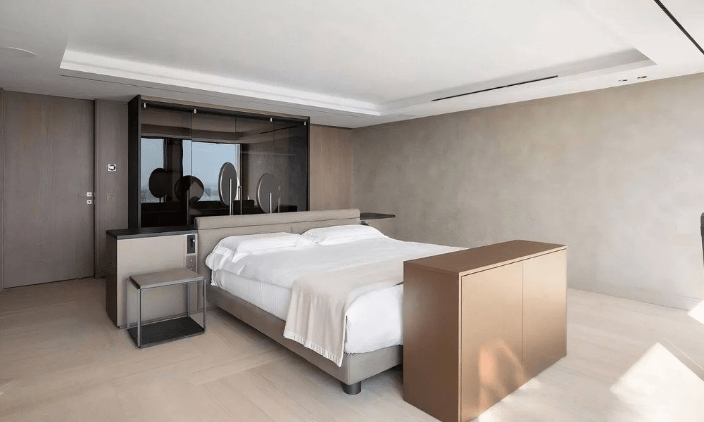Villa Hotel Bassa Californie in Cannes, French Riviera, France – private balcony seating with sea and old town views